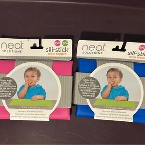 Neat Solutions Sili-Stick Table Topper - Pink and Blue set of two NWT